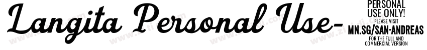 Langita Personal Use字体转换